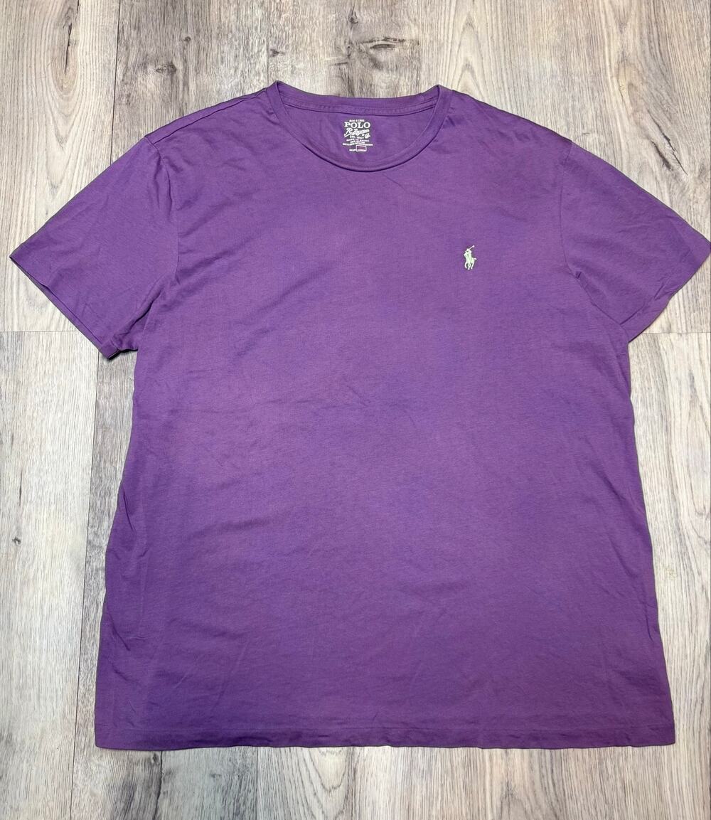 Polo Ralph Lauren Classic Fit T-Shirt Size L Purple Short Sleeve